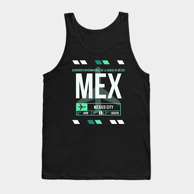 Mexico City (MEX) Airport Code Baggage Tag Tank Top by SLAG_Creative